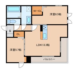 フロイデミーツ曳馬の物件間取画像